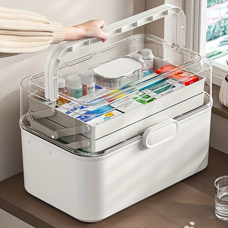 Large Capacity Clear Lid Medic - Home Bathroom Organizer บทวิจารณ์และราคา