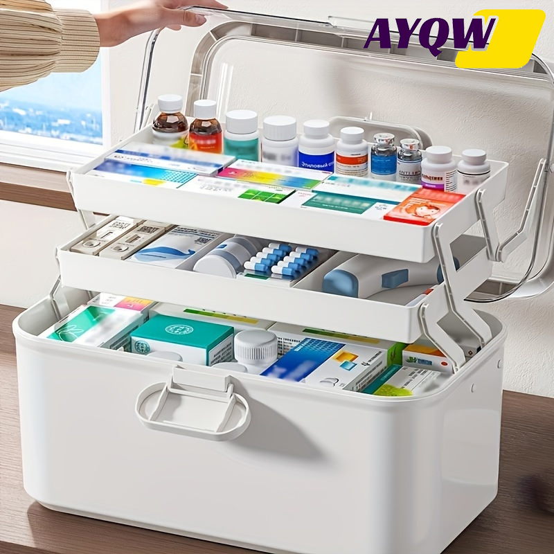 Large Capacity Clear Lid Medic - Home Bathroom Organizer บทวิจารณ์และราคา