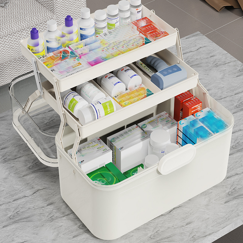 Large Capacity Clear Lid Medic - Home Bathroom Organizer บทวิจารณ์และราคา