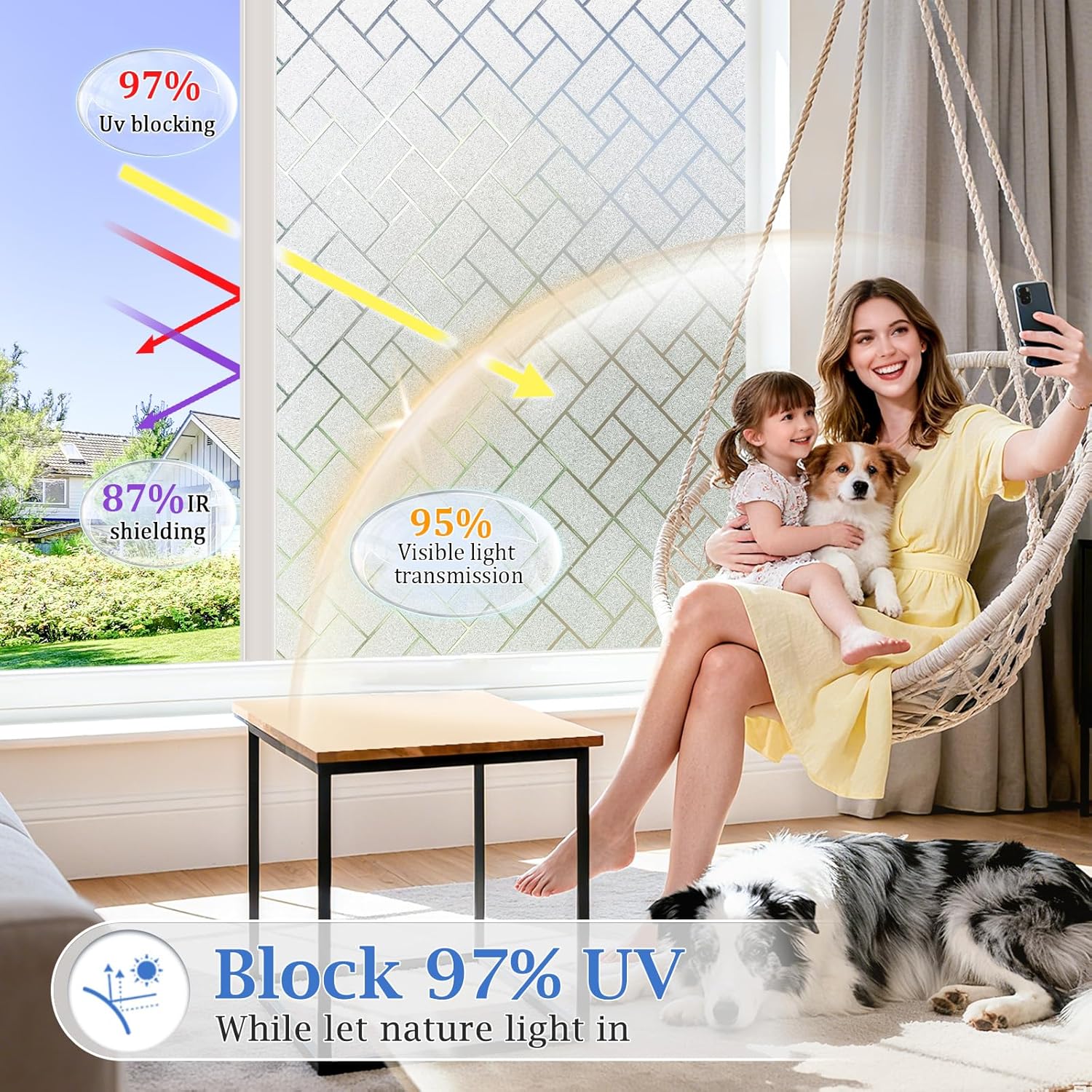 Frosted Window Privacy Film St - Home Bathroom บทวิจารณ์และราคา