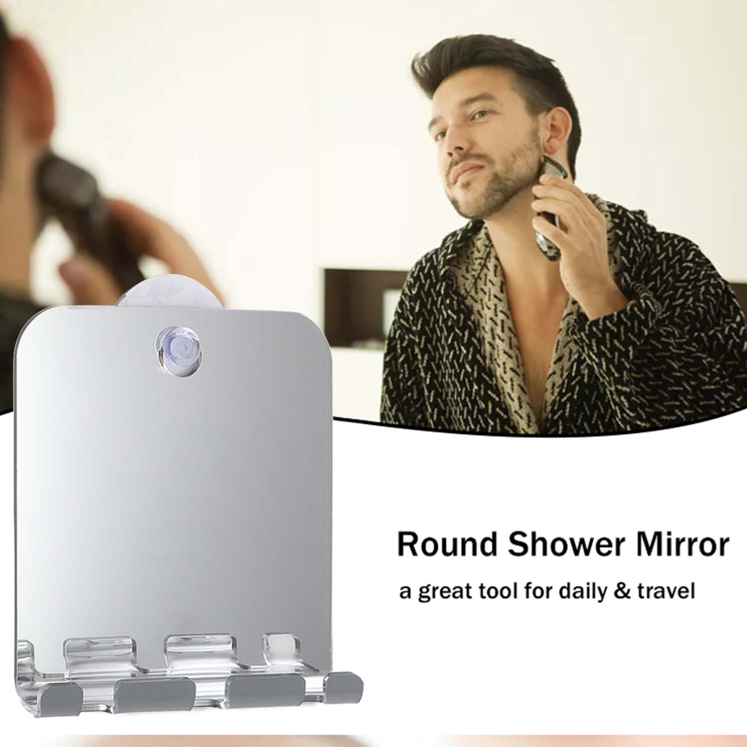 Unbreakable Fog Free Travel Mi - Shaving Mirror Suction บทวิจารณ์และราคา