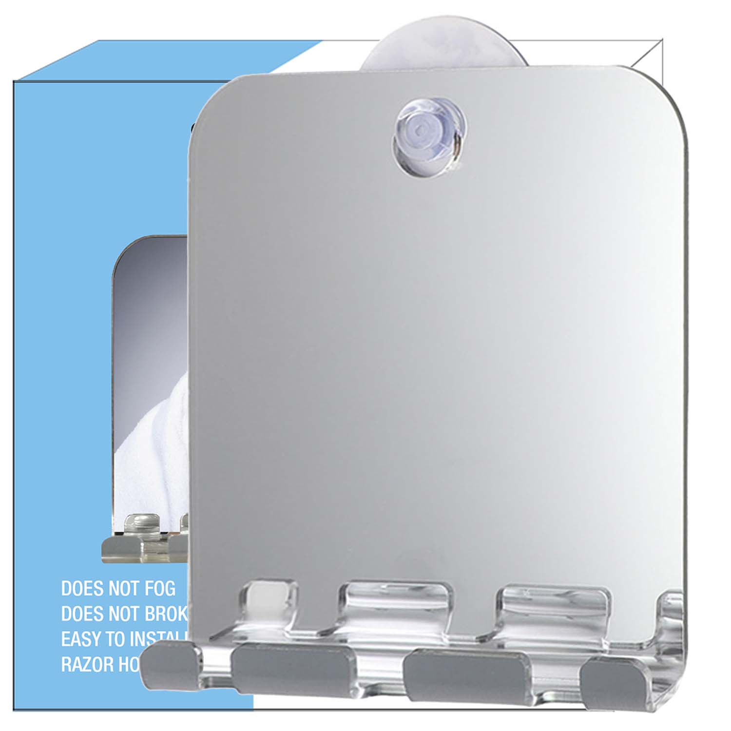 Unbreakable Fog Free Travel Mi - Shaving Mirror Suction บทวิจารณ์และราคา