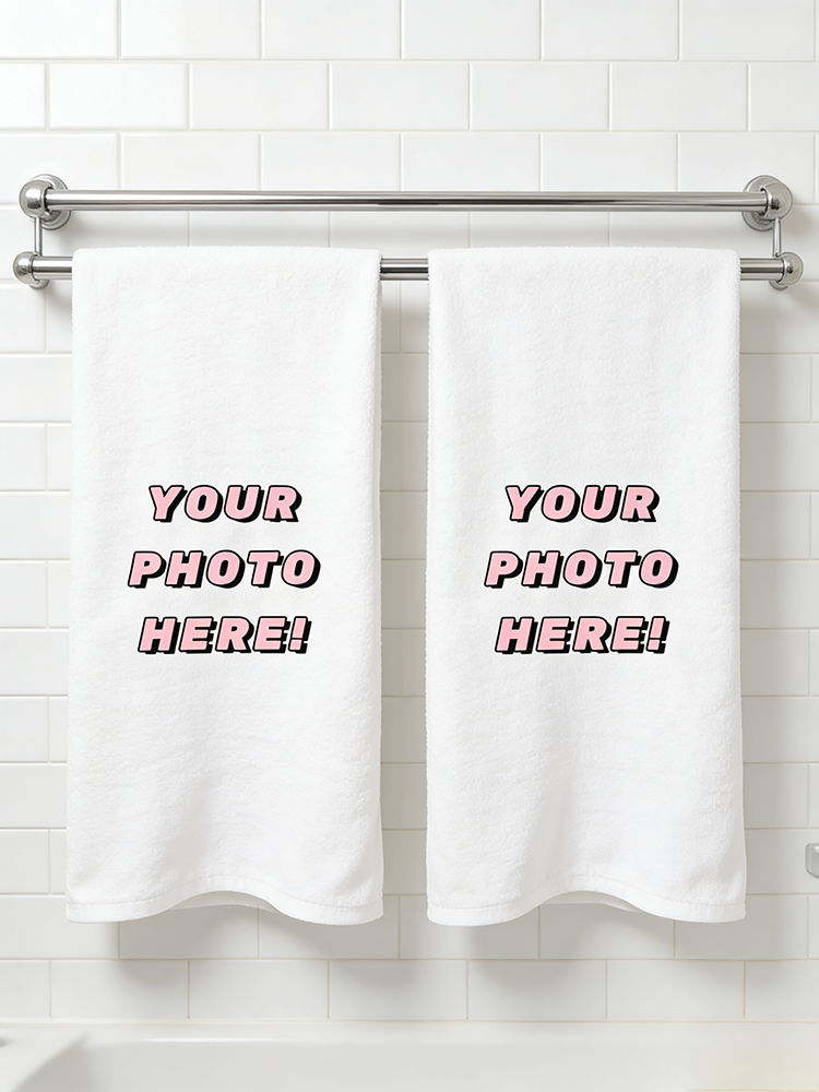 1Pc/2Pc Custom Photo Towel, Up - Home Bathroom Images บทวิจารณ์และราคา