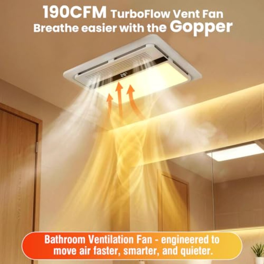 4-in-1 Bathroom Exhaust Fan wi - Home Bathroom Vent บทวิจารณ์และราคา