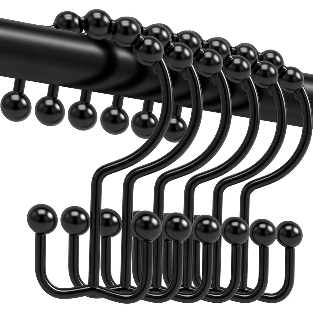 Shower Curtain Hooks, 12 Pcs R - Shower Curtain Liner บทวิจารณ์และราคา