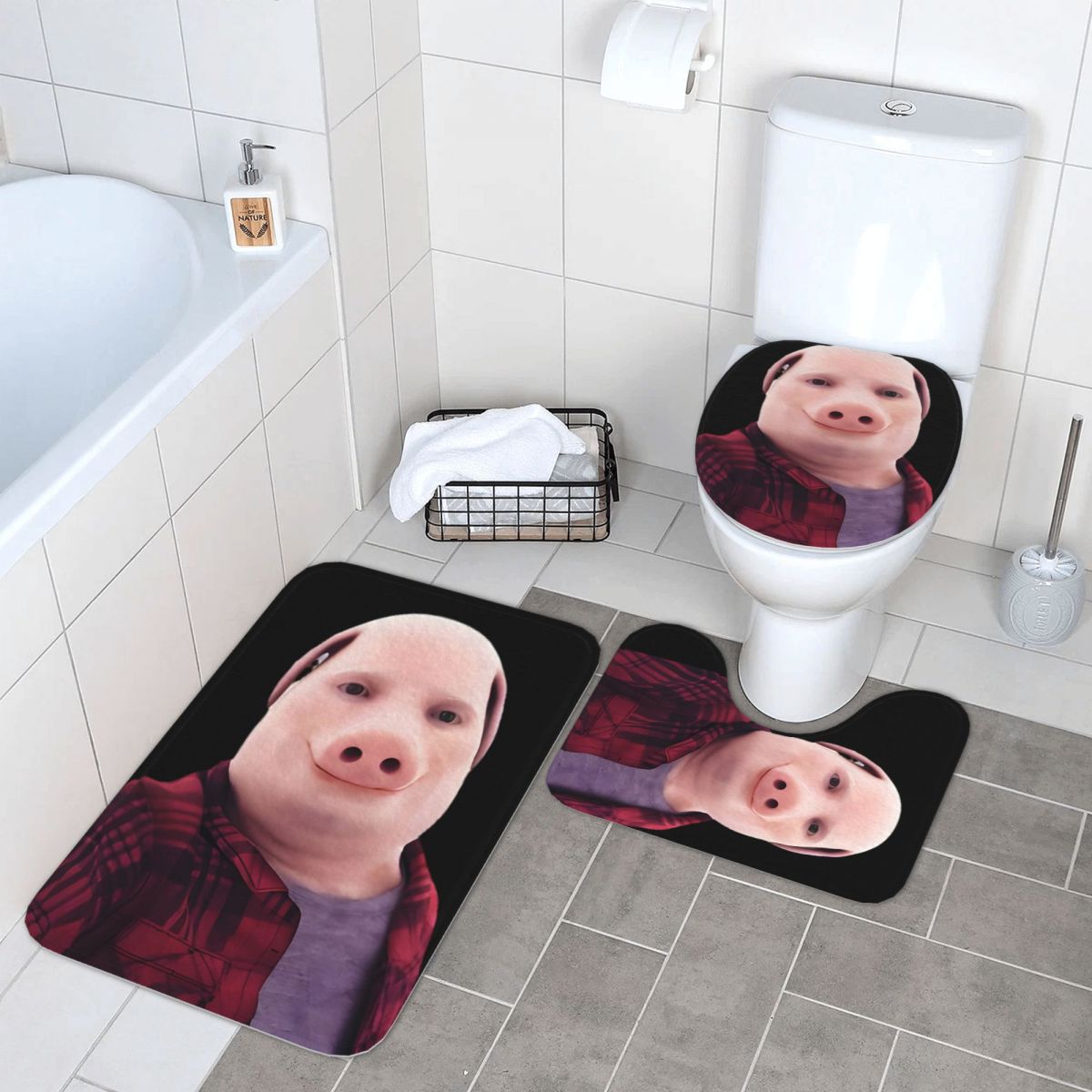 John Pork Is Calling 3 Pcs Bat - Home Bathroom Called บทวิจารณ์และราคา