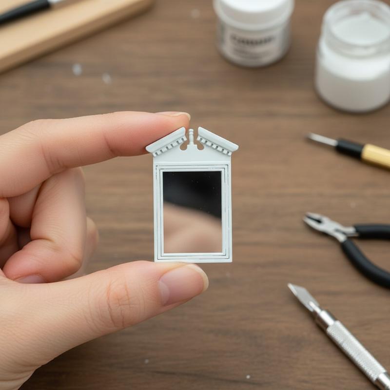 White Mirror Dollhouse Bathroo - Home Bathroom Scales บทวิจารณ์และราคา