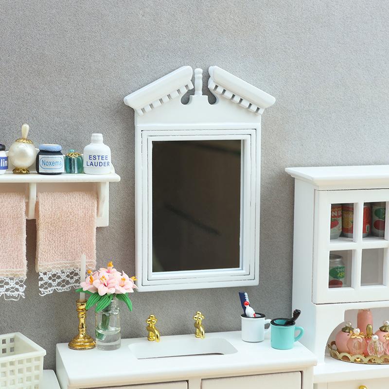 White Mirror Dollhouse Bathroo - Home Bathroom Scales บทวิจารณ์และราคา