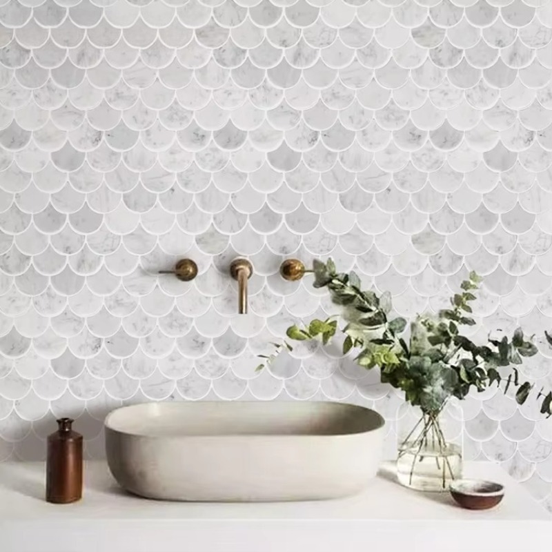 Fish Scale Scalloped Marble Mo - Home Bathroom Scales บทวิจารณ์และราคา