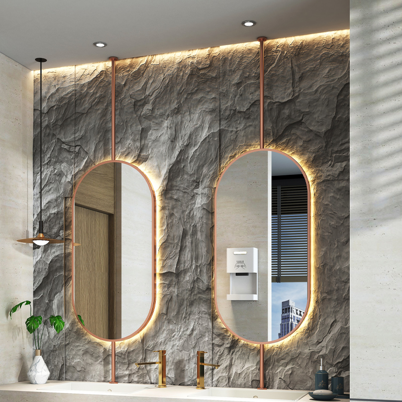 Size60x90cm Ceiling Oval Hangi - Bathroom Mirror Led บทวิจารณ์และราคา