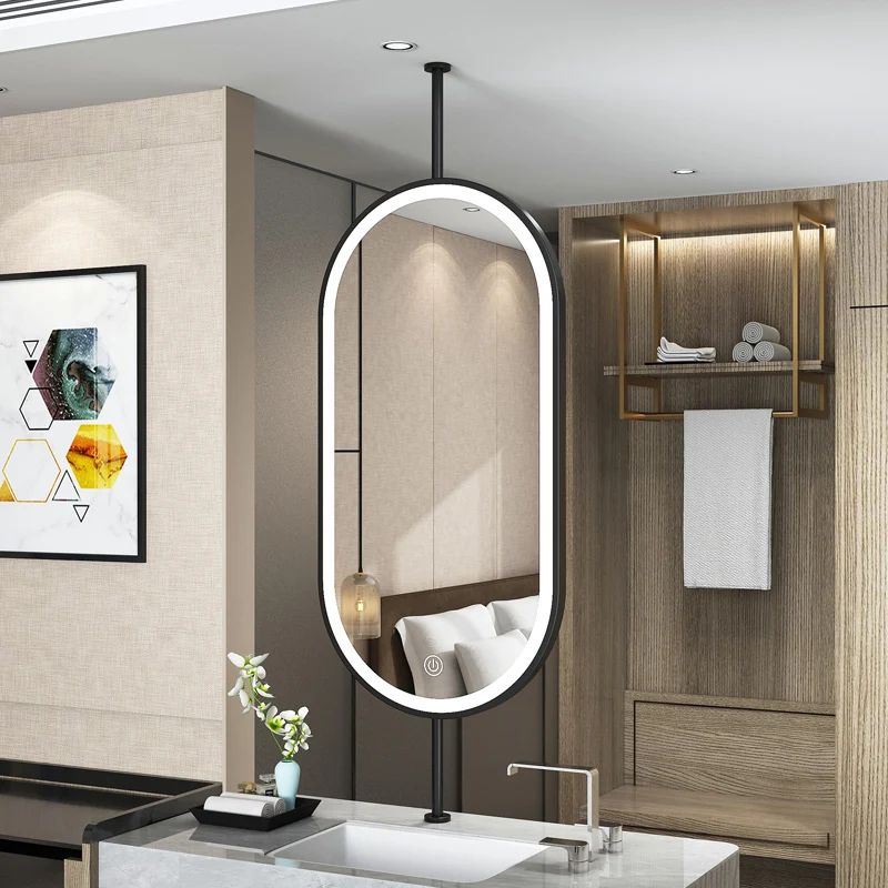 Size60x90cm Ceiling Oval Hangi - Bathroom Mirror Led บทวิจารณ์และราคา