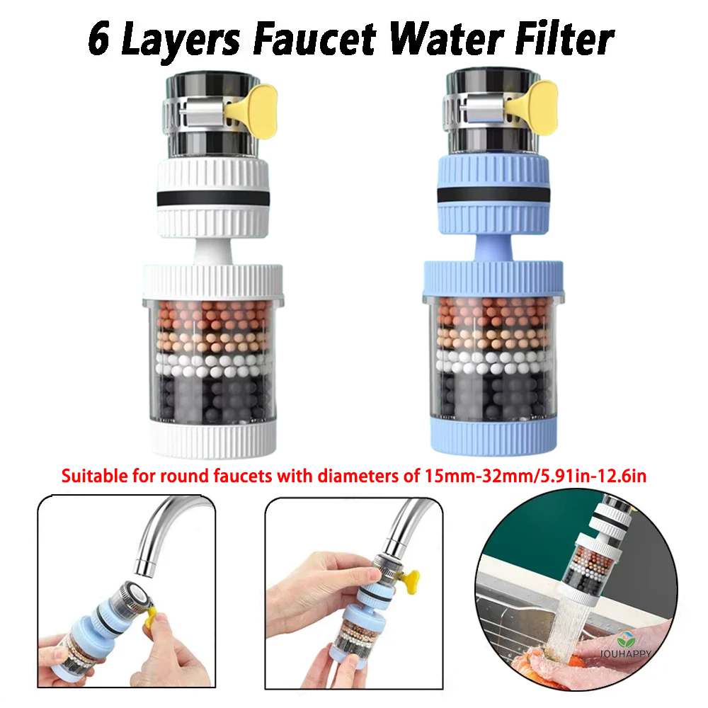6 Layers Faucet Water Filter U - Home Office Bathroom บทวิจารณ์และราคา