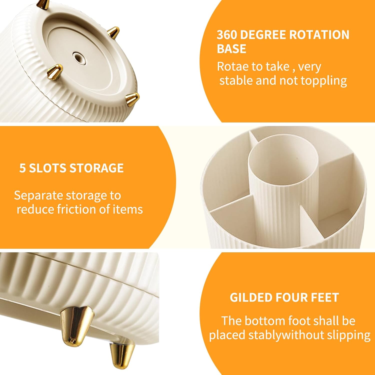 360° Rotating Makeup Cosmetic  - Home Bathroom Organizer บทวิจารณ์และราคา