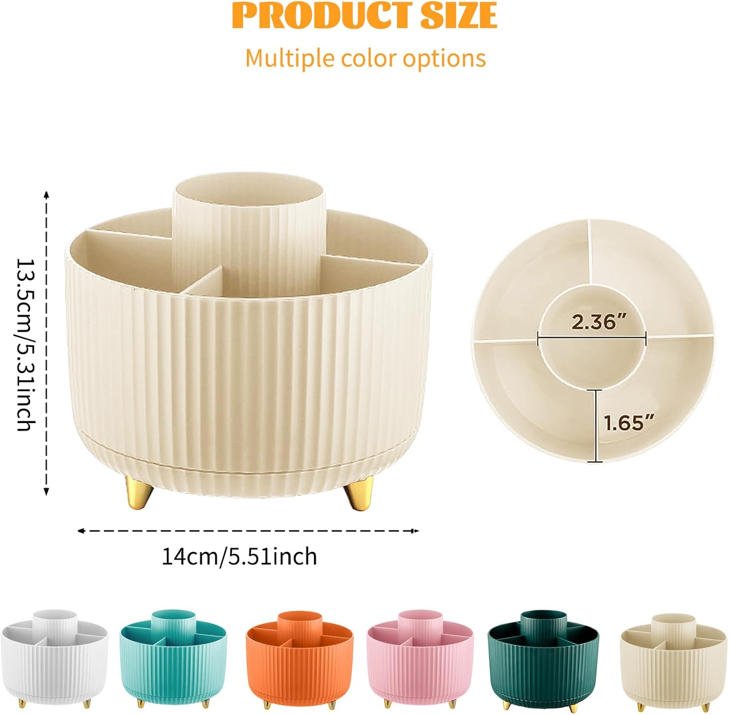 360° Rotating Makeup Cosmetic  - Home Bathroom Organizer บทวิจารณ์และราคา
